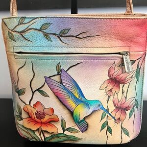Anuschka Hummingbirds Crossbody Bag